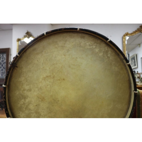 82 - Of Australian interest - Large bass drum, purchased from an antique shop in Richmond, Tasmania and c... 