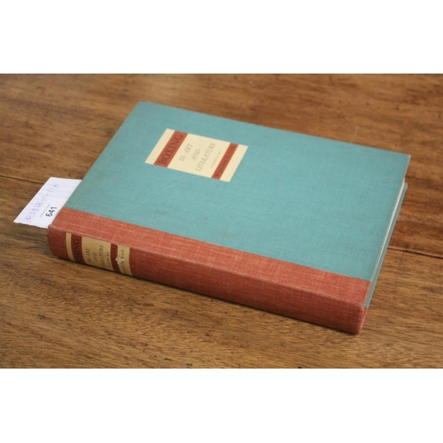 120 - Boxing In Art And Literature, by W.D. Cox. 1935. 230 pages, plates. An important study of this aspec... 