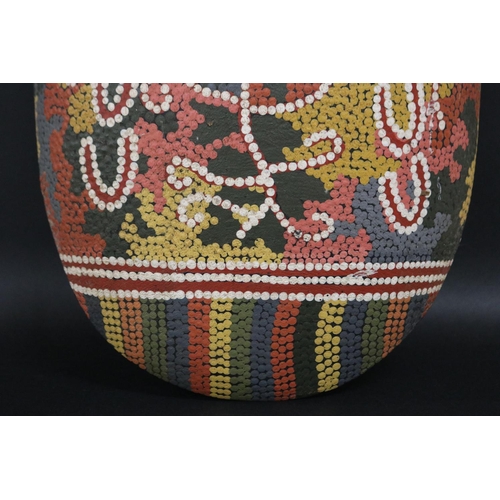 63 - Launce Napanganka,(Australian Aboriginal deceased) Fine coolamon, bean tree wood, 1988, Anmatjere Co... 