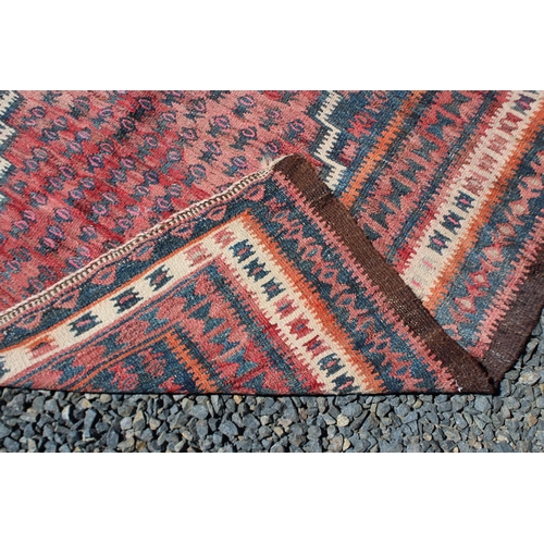 484 - Kilim wool carpet, approx 280cm L x 128cm W