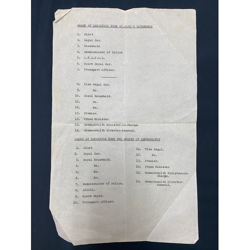 144 - Rare & extensive single owner collection of 1954 Royal Visit memorabilia from the leading steward, t... 