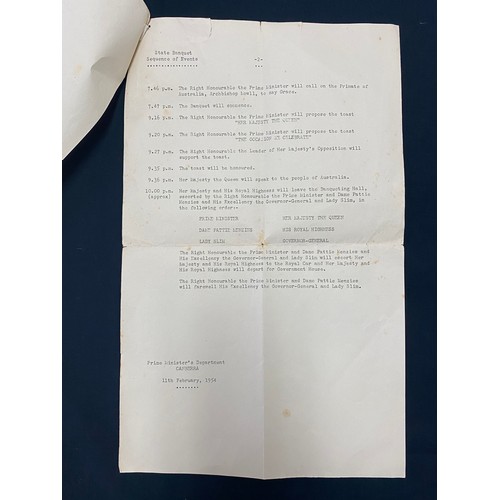 144 - Rare & extensive single owner collection of 1954 Royal Visit memorabilia from the leading steward, t... 