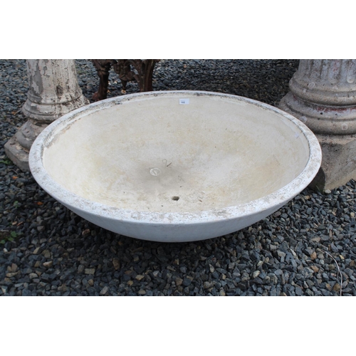 160 - Vintage French Grandon Fres saucer shape garden planter, approx 86cm Dia