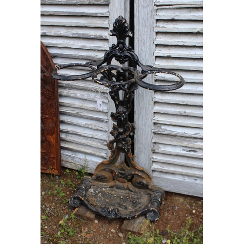 168 - Antique cast iron umbrella or stick stand, approx 73cm H x 45cm W
