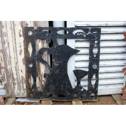 186 - French pierced metal tavern sign