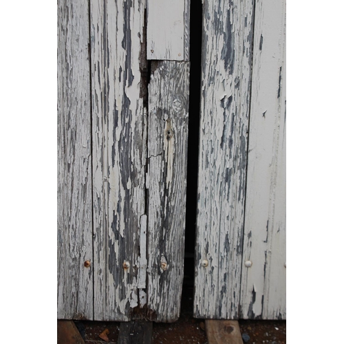 80 - Four rustic distressed painted doors, each approx 191cm H x 52cm W(4)