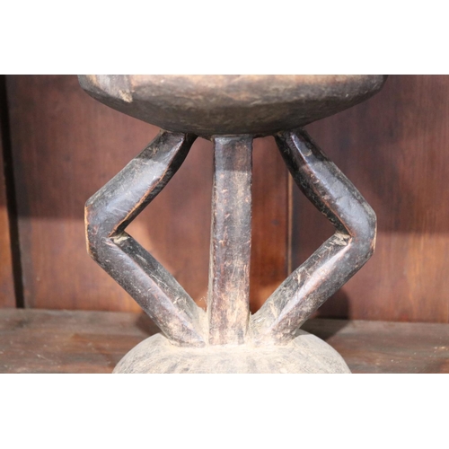 541 - Antique African carved wood neck rest, approx 24cm H