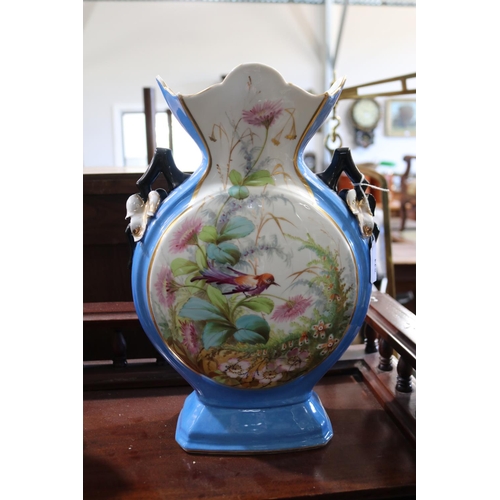 544 - Large antique French porcelain vase, approx 37cm H