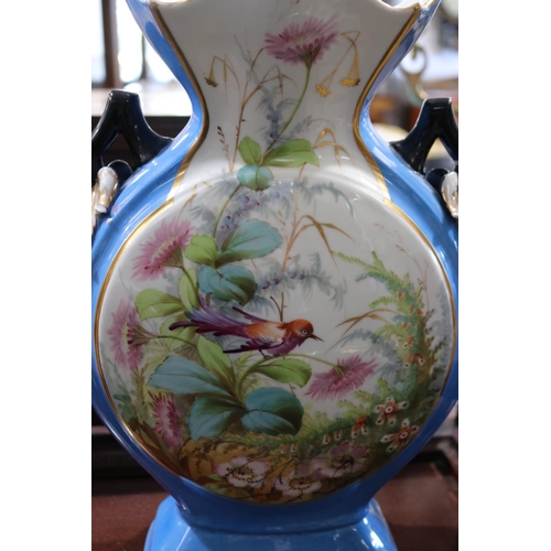 544 - Large antique French porcelain vase, approx 37cm H