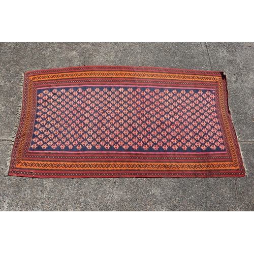 89 - Kilim wool carpet, approx 305 L X 165 W