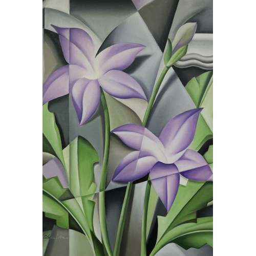 93 - Catherine Abel (1966-.) Australia, Royal Bluebell, Australian Capital Territory floral emblem, oil o... 