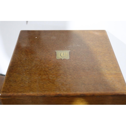 433 - Fine antique 19th century square box shape tea caddy, fitted interior with original cut glass bowl, ... 