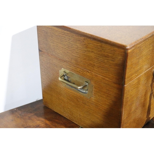 433 - Fine antique 19th century square box shape tea caddy, fitted interior with original cut glass bowl, ... 