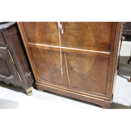 553 - Antique French walnut secretaire a battant, approx 96cm W x 39.5cm D x 140cm H