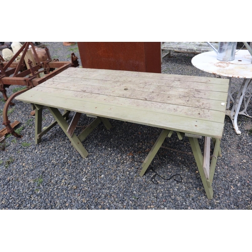 223 - Old Door top trestle table