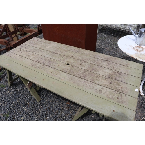 223 - Old Door top trestle table