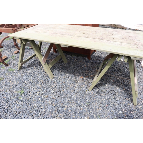 223 - Old Door top trestle table