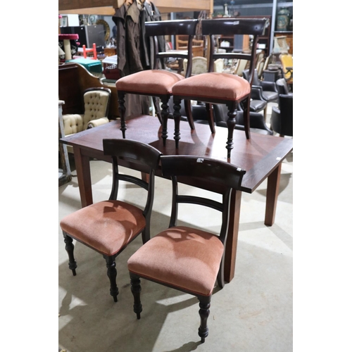 487 - Set of four antique William IV bar back dining chairs (4)