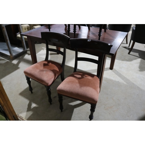 487 - Set of four antique William IV bar back dining chairs (4)