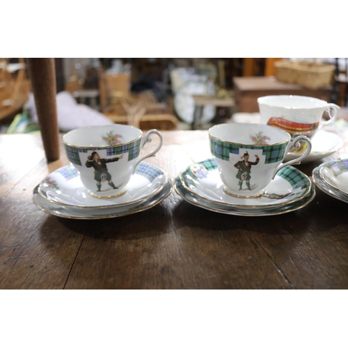 605 - Three sets of Royal Standard Bonnie Scotland Cups, saucers and plates along with The Coronation Scot... 