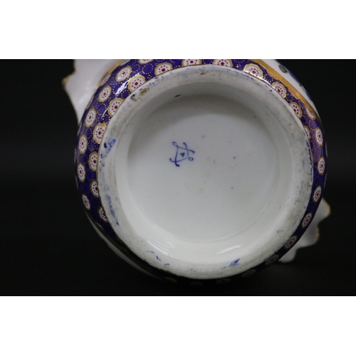109 - Antique Sevres porcelain bottle cooler (SEAU A LIQUEUR ROND) with interlaced L monogram and date let... 