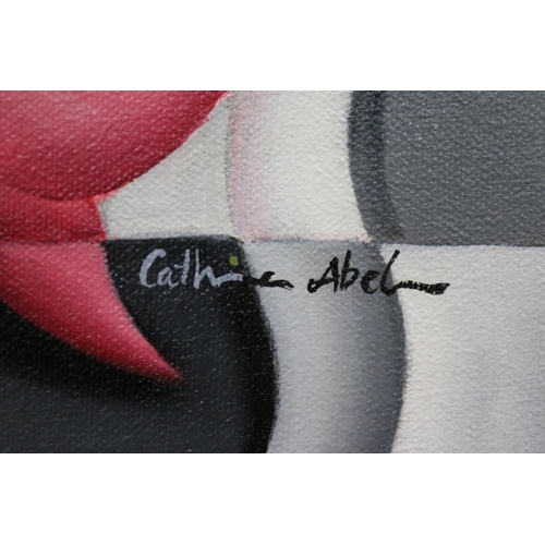 97 - Catherine Abel (1966-.) Australia, Common Heath, Victoria's  floral emblem, oil on canvas, number 7,... 