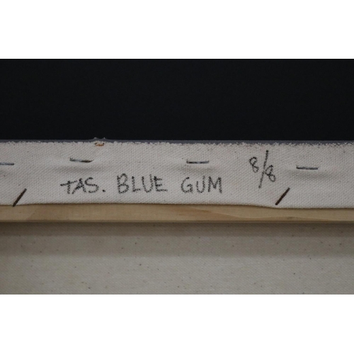 98 - Catherine Abel (1966-.) Australia, Tasmanian Blue Gum, Tasmania's  floral emblem, oil on canvas, num... 