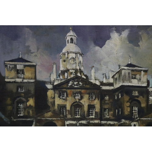 115 - Peter McIntyre (1910-95) New Zealand / Australia, The Horse Guards London, oil on board, signed lowe... 