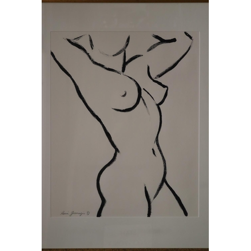 119 - Rosine Grosmougin, untitled (Studies for Female Nude) 1993, two works; ink on paper each signed and ... 