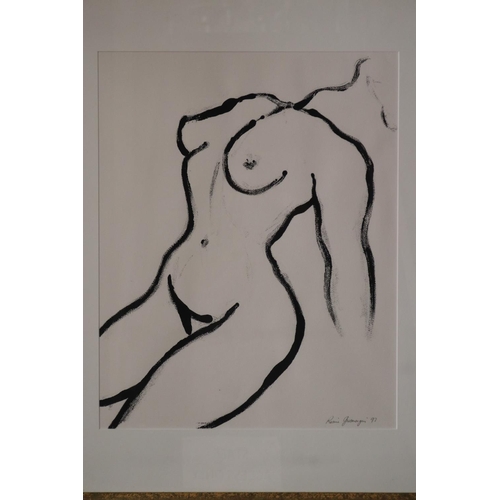 119 - Rosine Grosmougin, untitled (Studies for Female Nude) 1993, two works; ink on paper each signed and ... 
