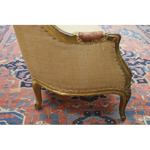 135 - Antique French Louis XV style painted frame settee, Ex Suzie Anderson Mossvale, total approx 95cm H ... 