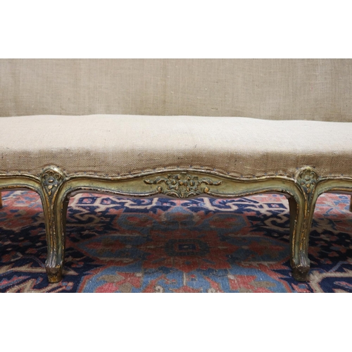 135 - Antique French Louis XV style painted frame settee, Ex Suzie Anderson Mossvale, total approx 95cm H ... 