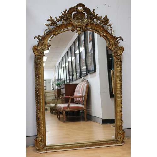 146 - Impressive antique French Oriental Chippendale inspired mirror, approx 178cm H x 107cm W