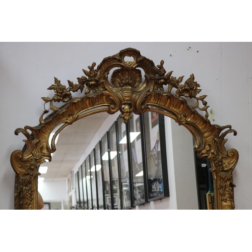 146 - Impressive antique French Oriental Chippendale inspired mirror, approx 178cm H x 107cm W