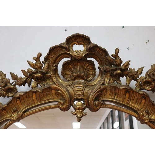 146 - Impressive antique French Oriental Chippendale inspired mirror, approx 178cm H x 107cm W
