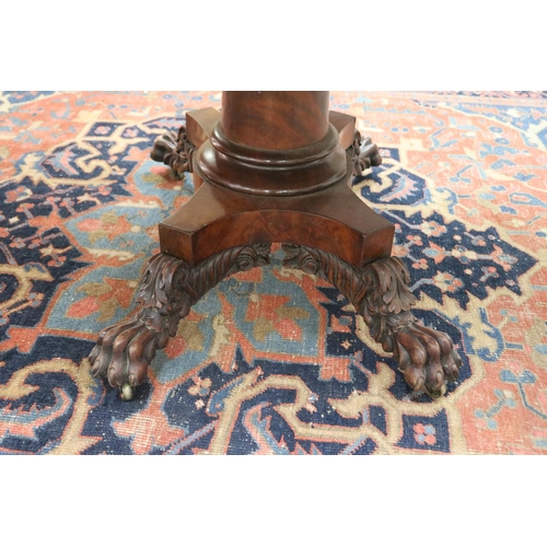 185 - Antique mahogany drop side table, fitted with single drawer to one end. The top held by gun barrel s... 