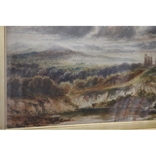 224 - D Cox (1800-) England, View in North Wales, watercolour, signed lower left,  mounted in a 19th centu... 