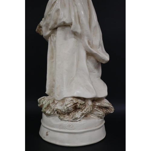 148 - Alexander Backer, female figure signed after E.PEYNOT, approx 72cm H x 24.5cm W