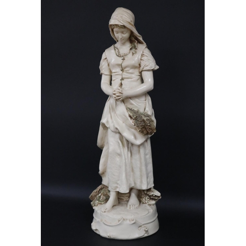 148 - Alexander Backer, female figure signed after E.PEYNOT, approx 72cm H x 24.5cm W