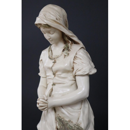 148 - Alexander Backer, female figure signed after E.PEYNOT, approx 72cm H x 24.5cm W