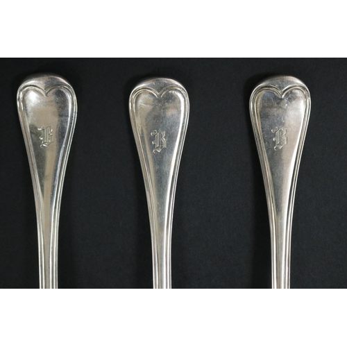 124 - Set of ten antique Victorian hallmarked sterling silver spoons, London 1855-56 George Adams approx 9... 