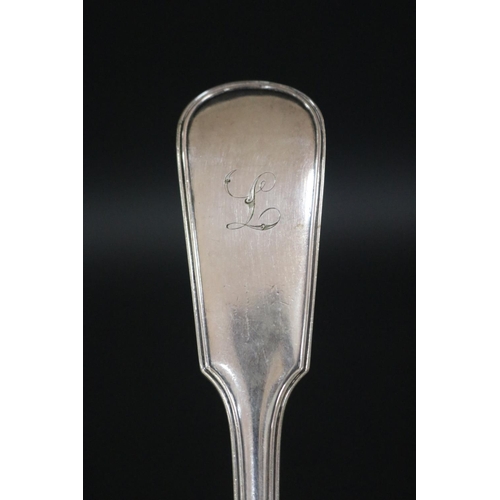 129 - Antique Elkington silver plate basting spoon, approx 33cm L