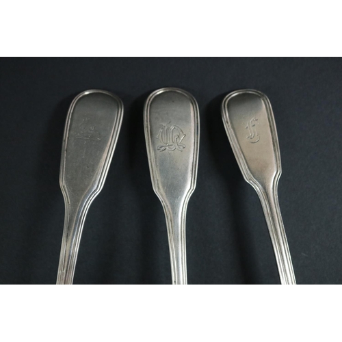 133 - Antique Georgian, William IV and Victorian hallmarked sterling silver ladles & condiments spoons mos... 