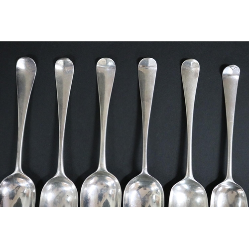 192 - Mixed lot of antique 18th century sterling silver table spoons, approx 355 grams (6)