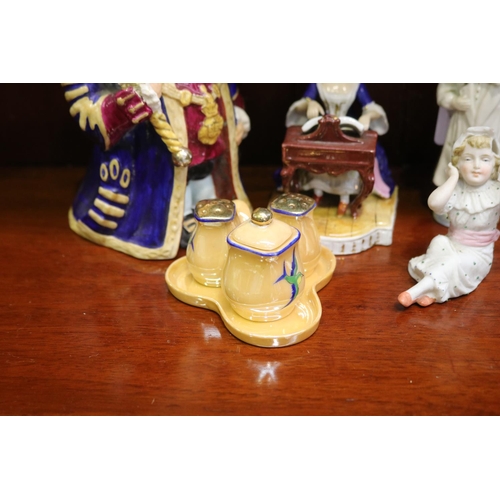 493 - An array of antique and vintage porcelain, approx 18cm H and smaller