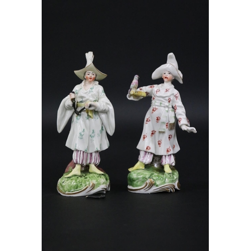 108 - Pair of Frankenthal porcelain figures of Orientals, circa 1770, probably modelled by Karl Gottlieb L... 
