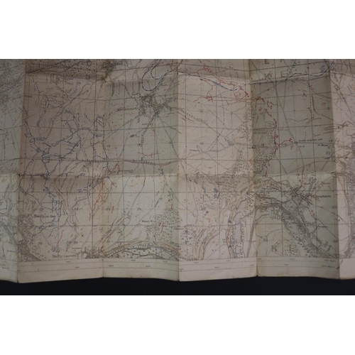 181 - Two WWI trench maps, France- Field Survey Co re 3731 28-5-1918 scale 1/20,000, also Trench map, Enem... 