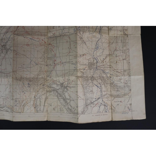 181 - Two WWI trench maps, France- Field Survey Co re 3731 28-5-1918 scale 1/20,000, also Trench map, Enem... 