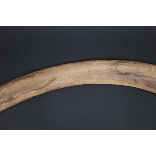 45 - Bismark Pultara,(Australian Aboriginal deceased) Killing boomerang, mulgawood 1960s, Walpiri, approx... 