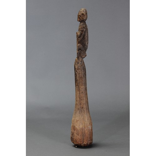 627 - Rare early Pounder, LAKE SENTANI, Papua New Guinea. Carved and engraved hardwood. Approx L54.5cm. PR... 